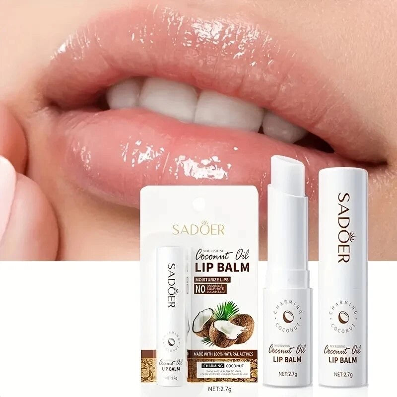 Lip Balm coconut fade Wrinkle Lipstick Long Lasting Lip Plump Moisturizing Nourishing