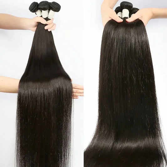 Straight Hair Bundles Quality: Double Strong Weft, Tight And Neat Weft, Thick And Healthy End, No Shedding, No Tangles, No Lice, Soft And Full, Smooth And Silky