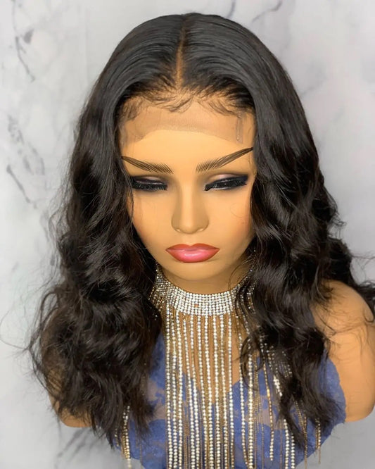 13X4 Body Wave Lace Front Wig 100% Remy Human Hair 18 inches .Can Be Bleached, Dyed And Styled As You Like, Makes You More Charming with Various ...